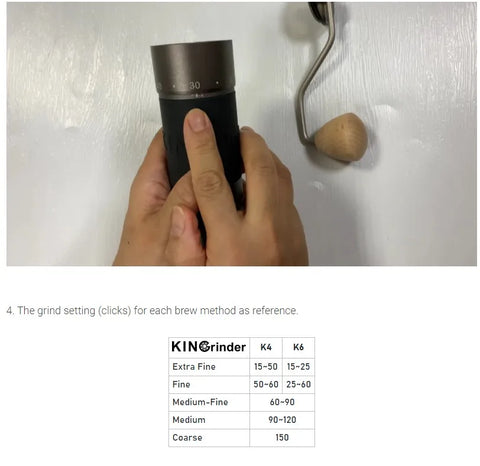 KINGrinder K6 Manual Coffee Grinder