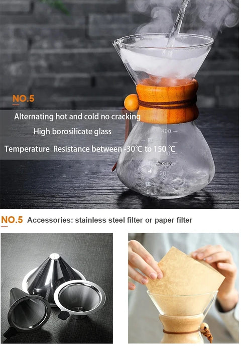 Chemex Coffee Hand Brewed Glass Kettle