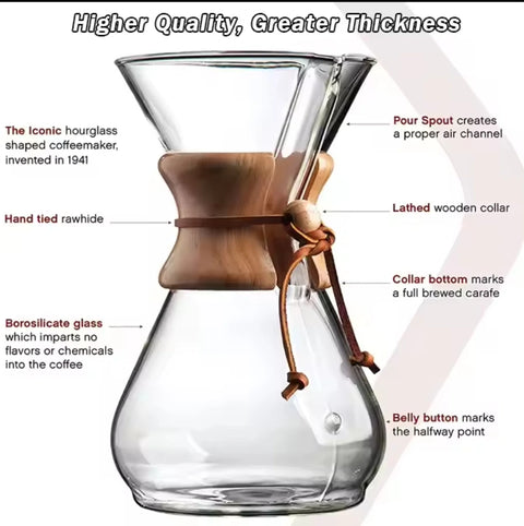 Chemex Coffee Hand Brewed Glass Kettle