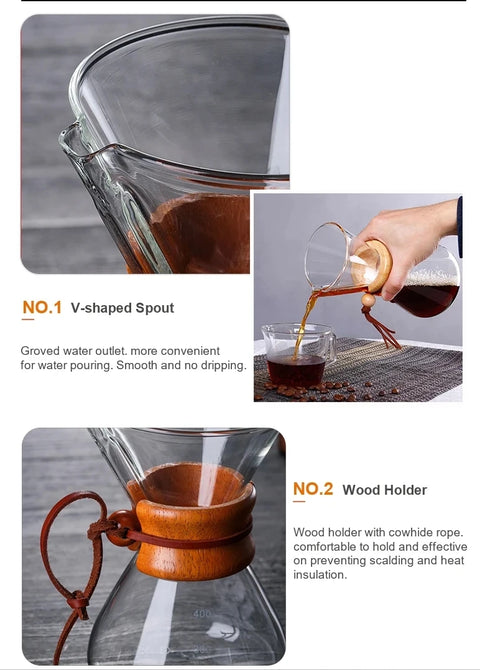 Chemex Coffee Hand Brewed Glass Kettle
