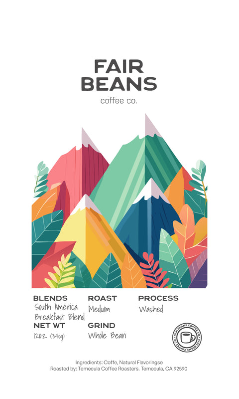 South America Breakfast Blend Coffee Beans - Medium Roast